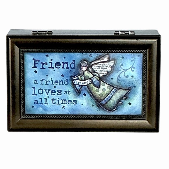 Wind Up Jewelry Music Box Angel Friend by Robin Davis Plays Beethoven Fur Elise - Picture 16 of 16